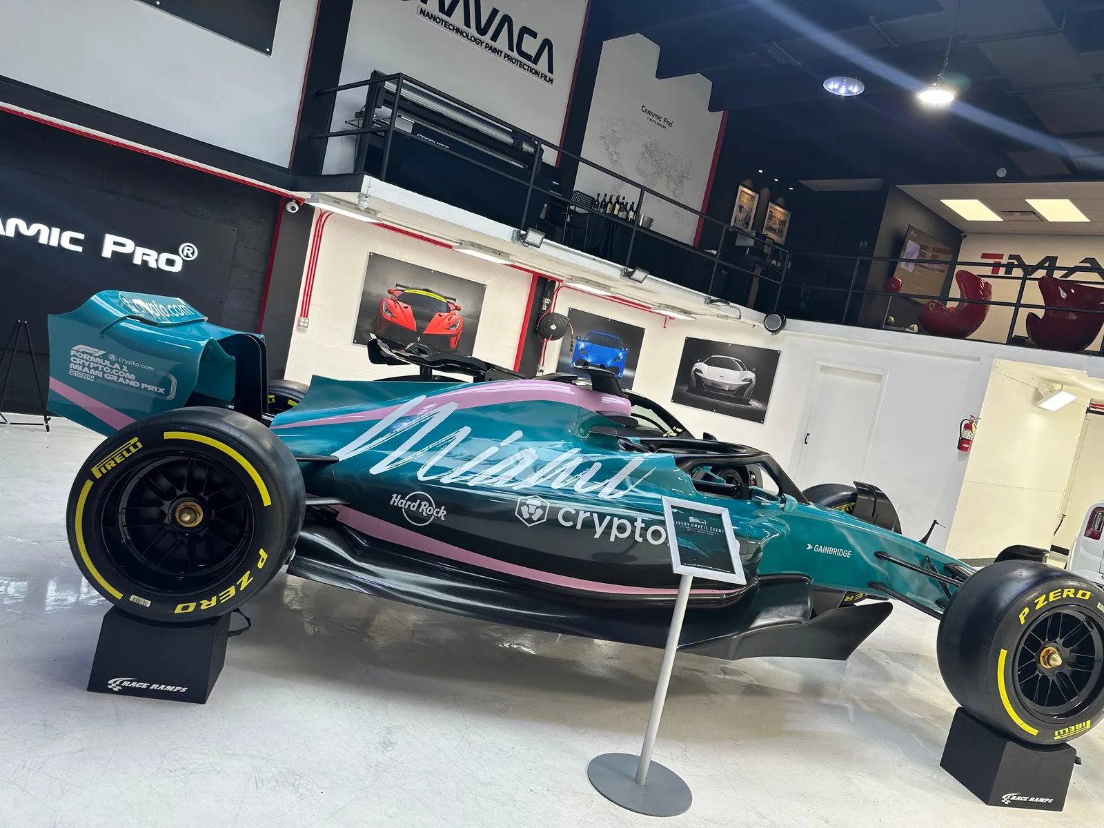 Aston Martin Miami GP livery showroom