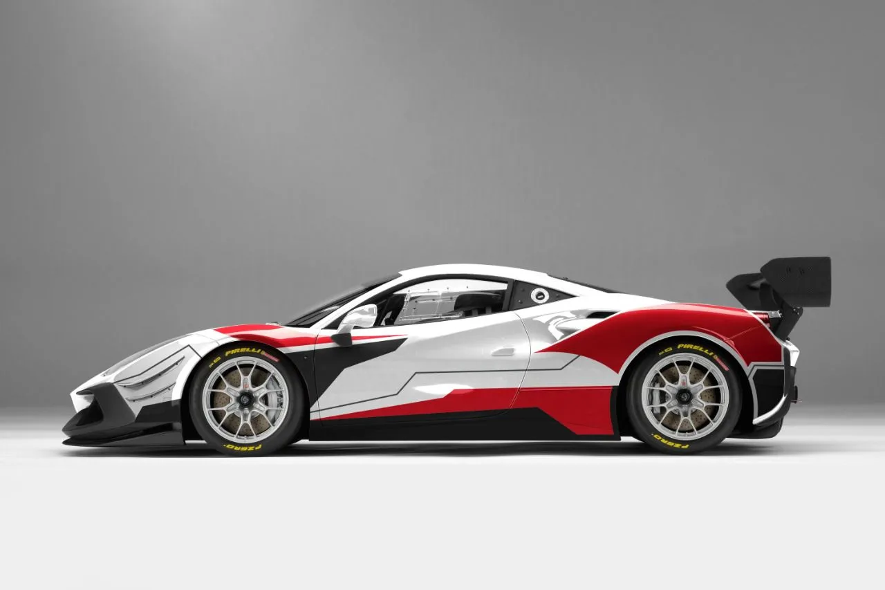 Ferrari 488 Challenge — white & red livery